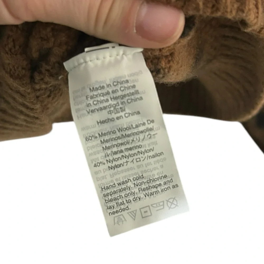 Madewell Leopard Dot Sweater dress in brown and black Size Small - Picture 7 of 7